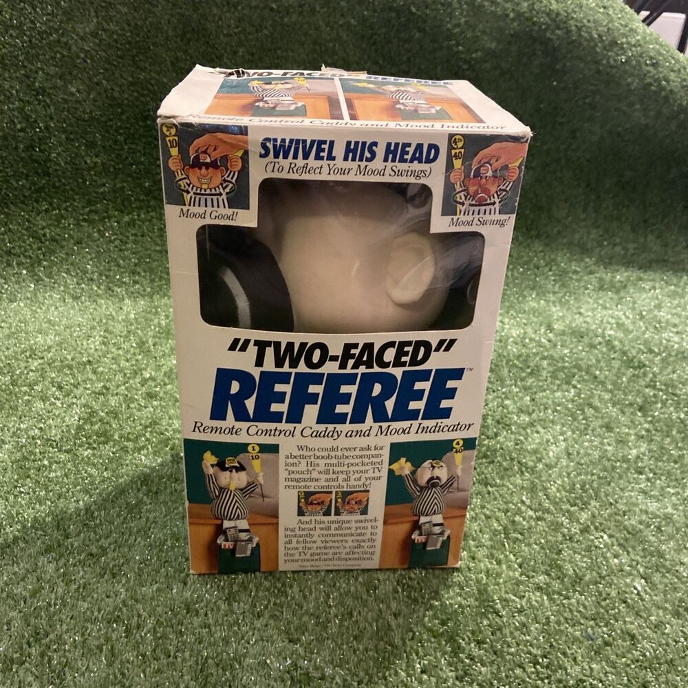 Two Faced Referee Remote Control Caddy & Mood Indicator Plush NFL Football